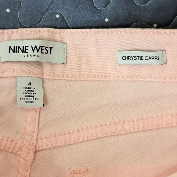 Nine West Chrystie Capri pink jeans size 4 - Picture 3 of 6